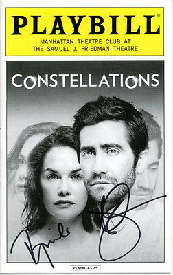 JAKE GYLLENHAAL AND RUTH WILSON SIGNED AUTOGRAPHED CONSTELLATIONS PLAYBILL  COLLECTIBLE MEMORABILIA