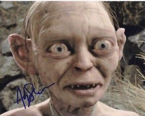 ANDY SERKIS SIGNED LORD OF THE RINGS GOLLUM PHOTO W/ HOLOGRAM COA  COLLECTIBLE MEMORABILIA
