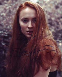 SOPHIE TURNER SIGNED SEXY PHOTO W/ HOLOGRAM COA GAME OF THRONES  COLLECTIBLE MEMORABILIA