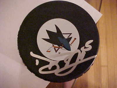 SAN JOSE SHARKS DEREK JOSLIN SIGNED PUCK Collectible Memorabilia