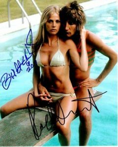 BRITT EKLAND AND ROD STEWART SIGNED PHOTO W/ HOLOGRAM COA  COLLECTIBLE MEMORABILIA