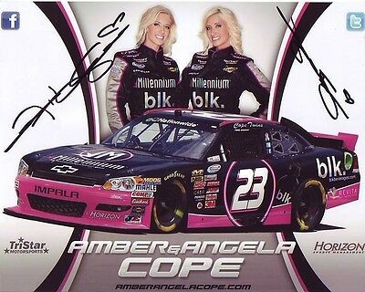 AMBER & ANGELA COPE Signed NASCAR Photo w/ Hologram COA Collectible ...