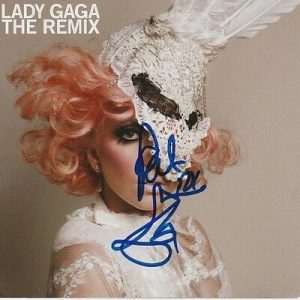 LADY GAGA AUTOGRAPHED SIGNED THE REMIX CD – TO PAT  COLLECTIBLE MEMORABILIA
