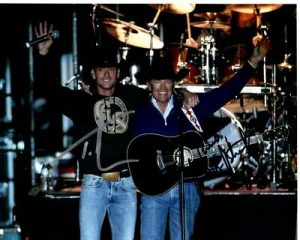 TIM MCGRAW AND GEORGE STRAIT SIGNED AUTOGRAPHED PHOTO RARE!!!  COLLECTIBLE MEMORABILIA