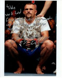 CHUCK LIDDELL AUTOGRAPHED SIGNED UFC PHOTOGRAPH – TO JOHN GREAT CONTENT  COLLECTIBLE MEMORABILIA