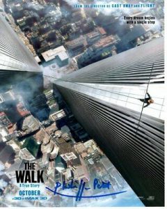 PHILIPPE PETIT SIGNED AUTOGRAPHED THE WALK PHOTO HIGH-WIRE ARTIST  COLLECTIBLE MEMORABILIA