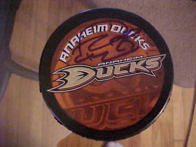 ANAHEIM DUCKS PAUL MARA SIGNED PUCK  COLLECTIBLE MEMORABILIA
