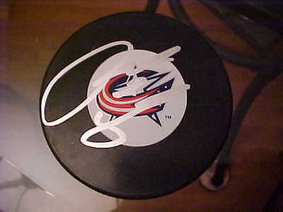 COLUMBUS BLUE JACKETS ANTON STRALMAN SIGNED PUCK  COLLECTIBLE MEMORABILIA