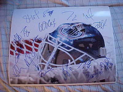 2011 EDMONTON OILERS TEAM SIGNED 16X20 NUGENT-HOPKINS HALL GAGNER +++  COLLECTIBLE MEMORABILIA