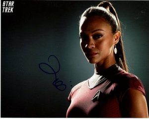 ZOE SALDANA SIGNED AUTOGRAPHED STAR TREK UHURA PHOTO  COLLECTIBLE MEMORABILIA