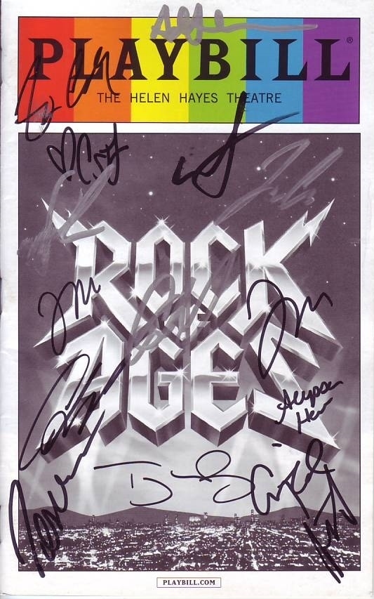 ROCK OF AGES Signed CAST Playbill w/ Hologram COA Collectible Memorabilia