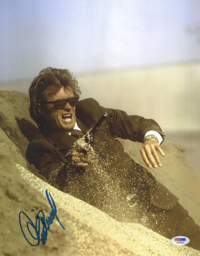 CLINT EASTWOOD SIGNED 11X14 PHOTO AUTHENTIC AUTOGRAPH PSA/DNA LOA F Collectible Memorabilia
