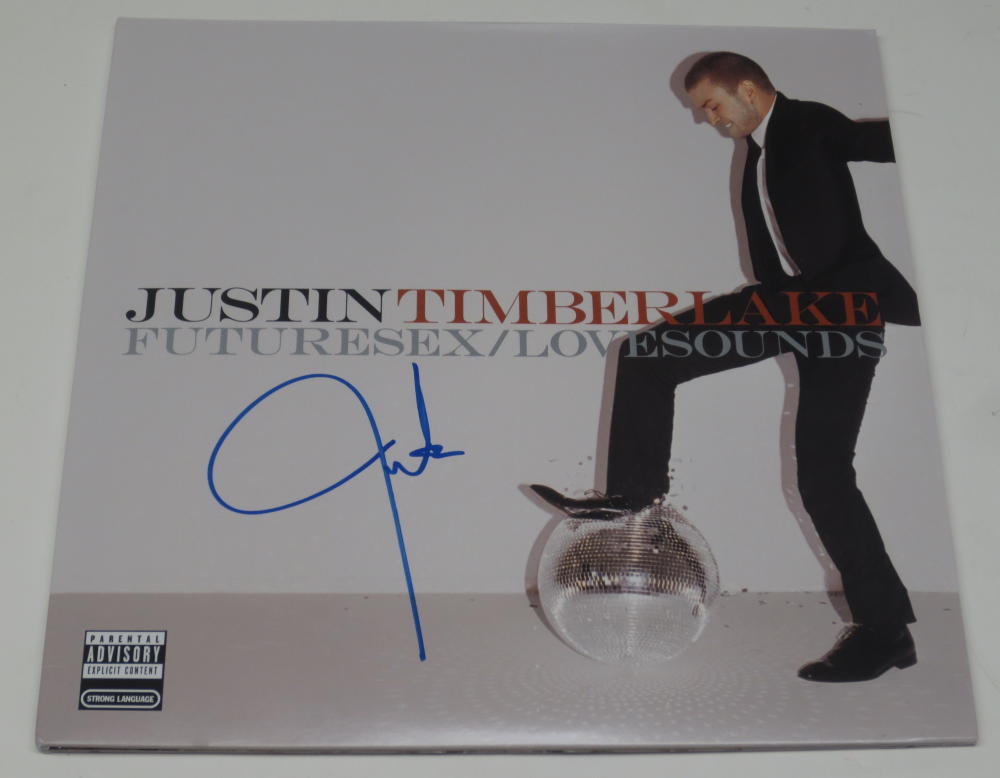 JUSTIN TIMBERLAKE SIGNED FUTURESEX/LOVESOUNDS VINYL ALBUM LP AUTOGRAPH COA Collectible Memorabilia