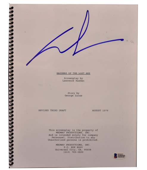 GEORGE LUCAS SIGNED INDIANA JONES RAIDERS OF THE LOST ARK AUTOGRAPH BECKETT D Collectible Memorabilia