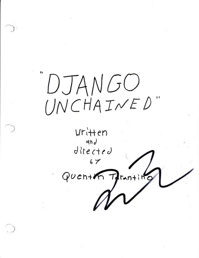QUENTIN TARANTINO SIGNED FULL DJANGO UNCHAINED SCRIPT AUTHENTIC AUTOGRAPH COA Collectible Memorabilia