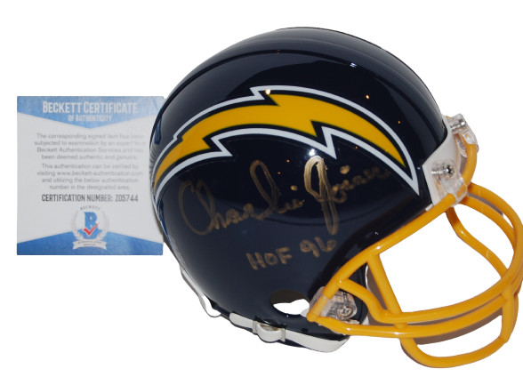 CHARLIE JOINER signed (SAN DIEGO CHARGERS) mini football helmet BECKETT BAS Collectible Memorabilia