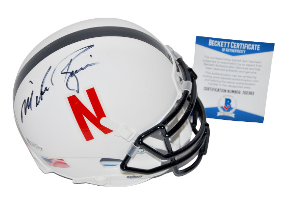 MIKE ROZIER signed (NEBRASKA CORNHUSKERS) mini football helmet BECKETT BAS Collectible Memorabilia