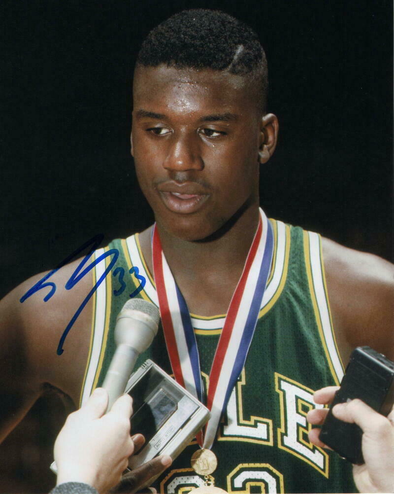 SHAQUILLE SHAQ O'NEAL SIGNED AUTOGRAPH 8X10 PHOTO - VERY YOUNG RARE ...