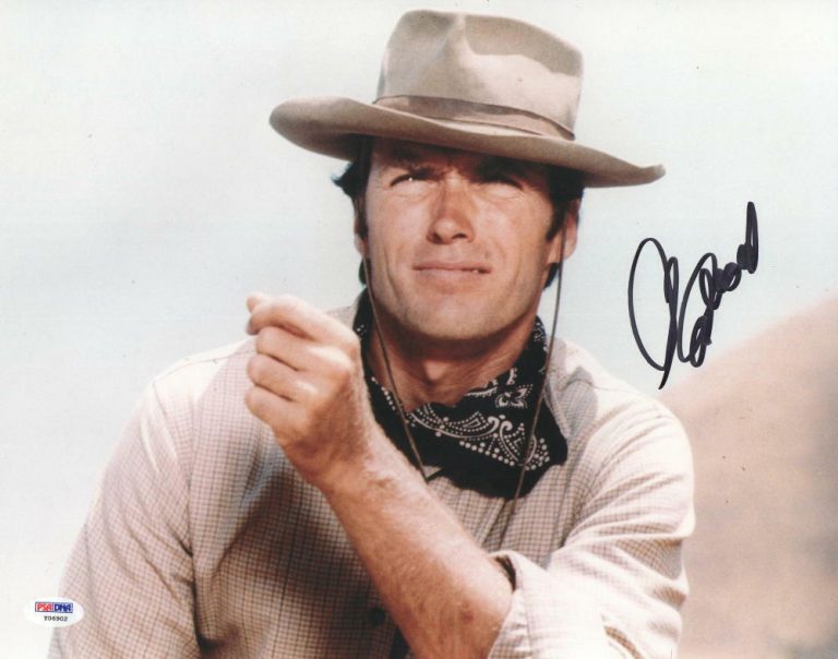 CLINT EASTWOOD SIGNED 11X14 PHOTO AUTHENTIC AUTOGRAPH PSA/DNA LOA B  COLLECTIBLE MEMORABILIA