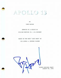 RON HOWARD SIGNED AUTOGRAPH “APOLLO 13” FULL MOVIE SCRIPT BILL PAXTON TOM HANKS  COLLECTIBLE MEMORABILIA