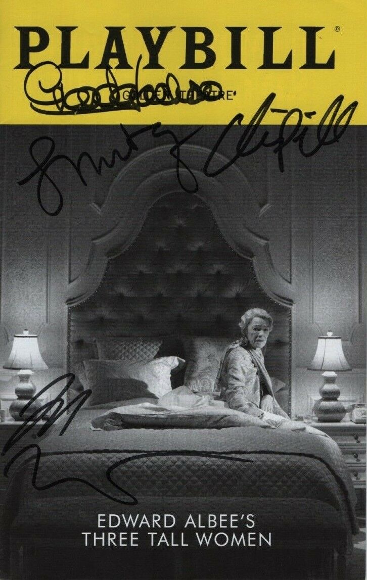 EDWARD ALBEE THREE TALL WOMEN SIGNED PLAYBILL W/ HOLOGRAM COA LAURIE METCALF +  COLLECTIBLE MEMORABILIA