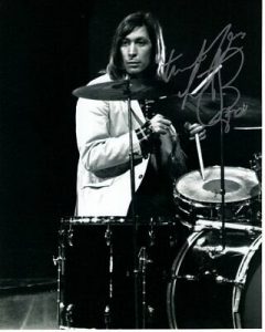 CHARLIE WATTS SIGNED ROLLING STONES PHOTO W/ HOLOGRAM COA  COLLECTIBLE MEMORABILIA
