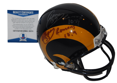 AENEAS WILLIAMS SIGNED (ST LOUIS RAMS) MINI FOOTBALL HELMET BECKETT BAS HOF #2  COLLECTIBLE MEMORABILIA