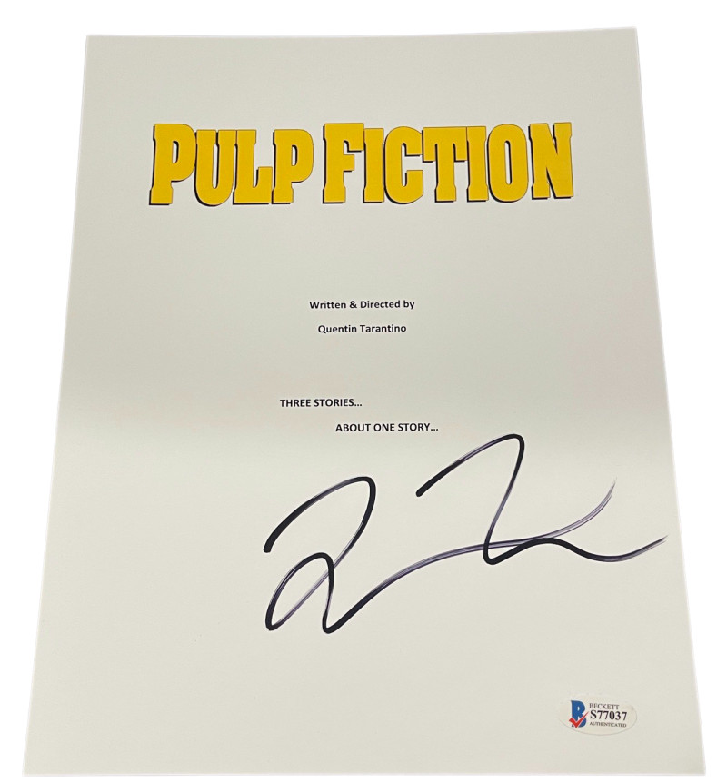 QUENTIN TARANTINO SIGNED PULP FICTION FULL SCRIPT AUTOGRAPH BECKETT COA