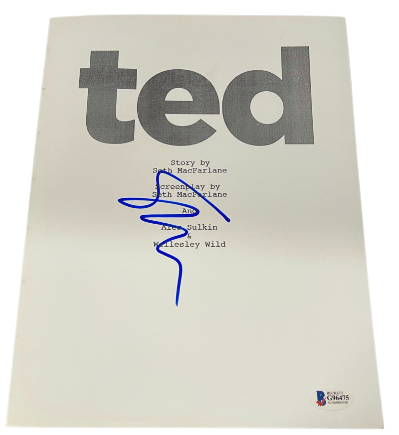 SETH MACFARLANE SIGNED TED FULL SCRIPT AUTHENTIC AUTOGRAPH BECKETT COA