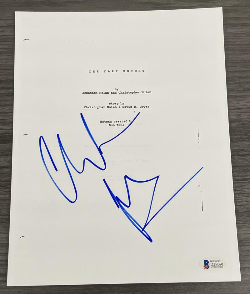 CHRISTIAN BALE SIGNED THE DARK KNIGHT FULL SCRIPT AUTHENTIC AUTOGRAPH BECKETT