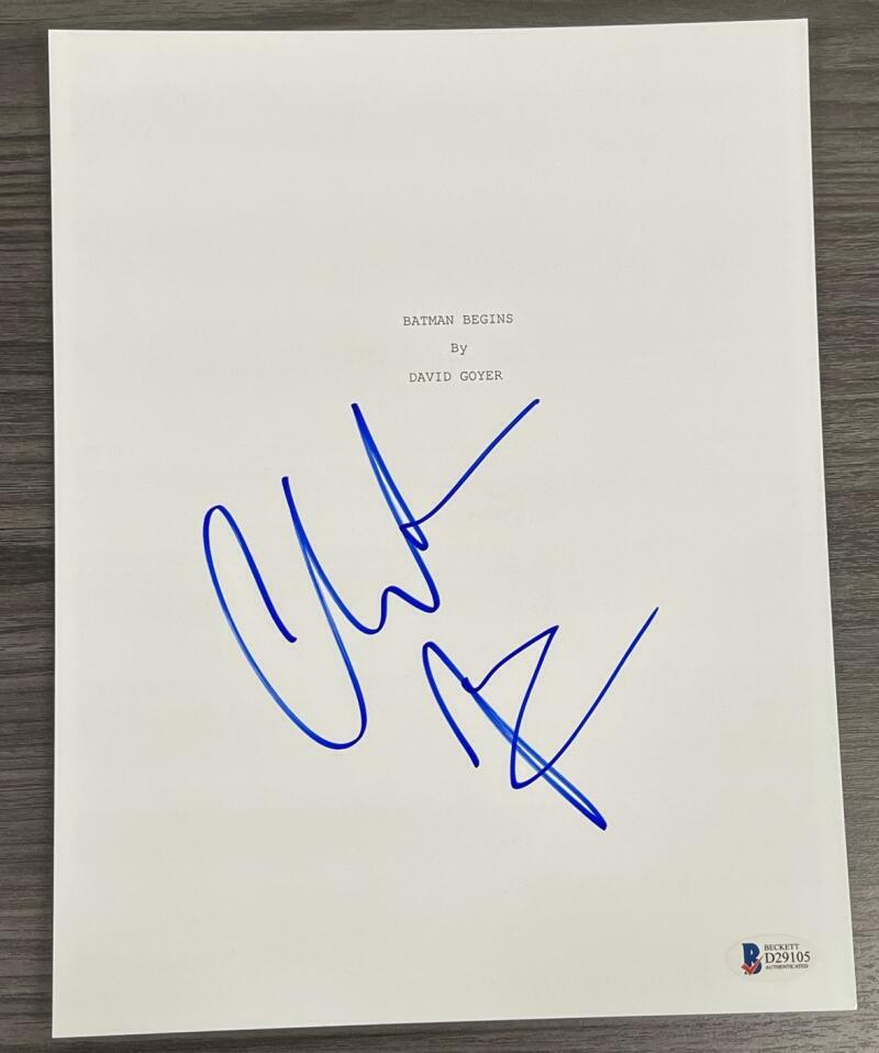 CHRISTIAN BALE SIGNED BATMAN BEGINS FULL SCRIPT AUTHENTIC AUTOGRAPH BECKETT