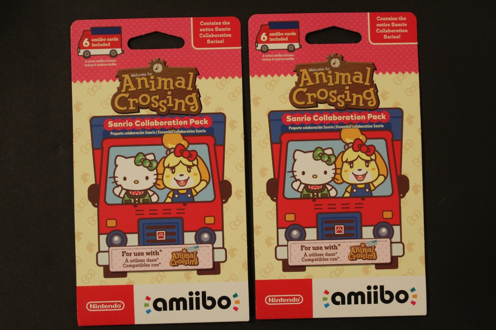 NEW LISTINGAnimal Crossing Sanrio Amiibo SEALED Card Pack Hello Kitty English In Hand 2PKS