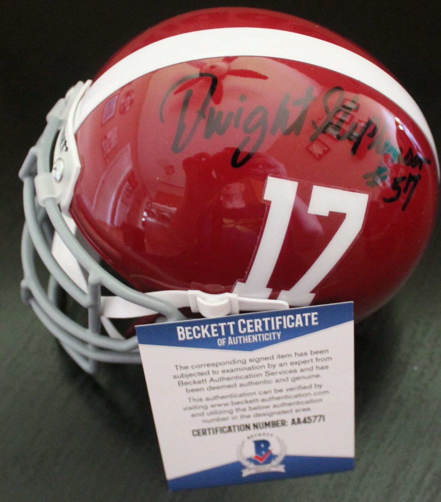 Dwight Stephenson Signed Alabama Mini Helmet w/Beckett COA AA45771 BAS