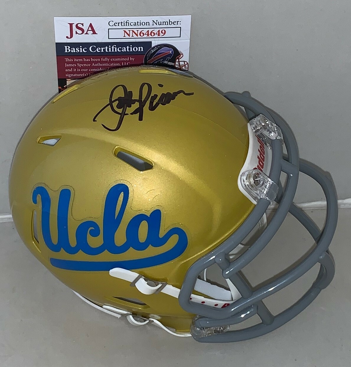 John Sciarra signed UCLA Bruins Speed mini helmet autographed CHOF JSA