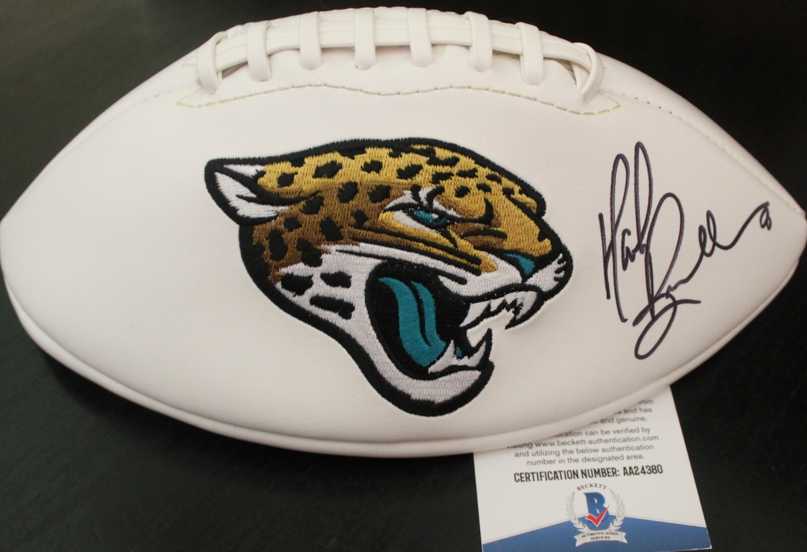NEW LISTINGMark Brunell Signed Jacksonville Jaguars Logo Football W/Beckett COA AA24380 BAS