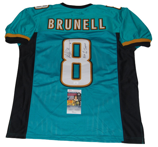 MARK BRUNELL signed (JACKSONVILLE JAGUARS) custom football jersey JSA LL18370