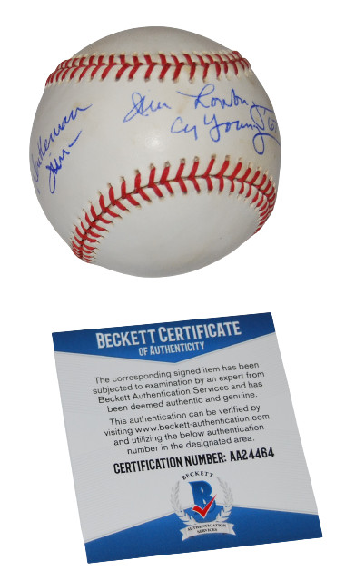 JIM LONBORG signed (BOSTON RED SOX) Toned OML baseball BECKETT BAS AA24464