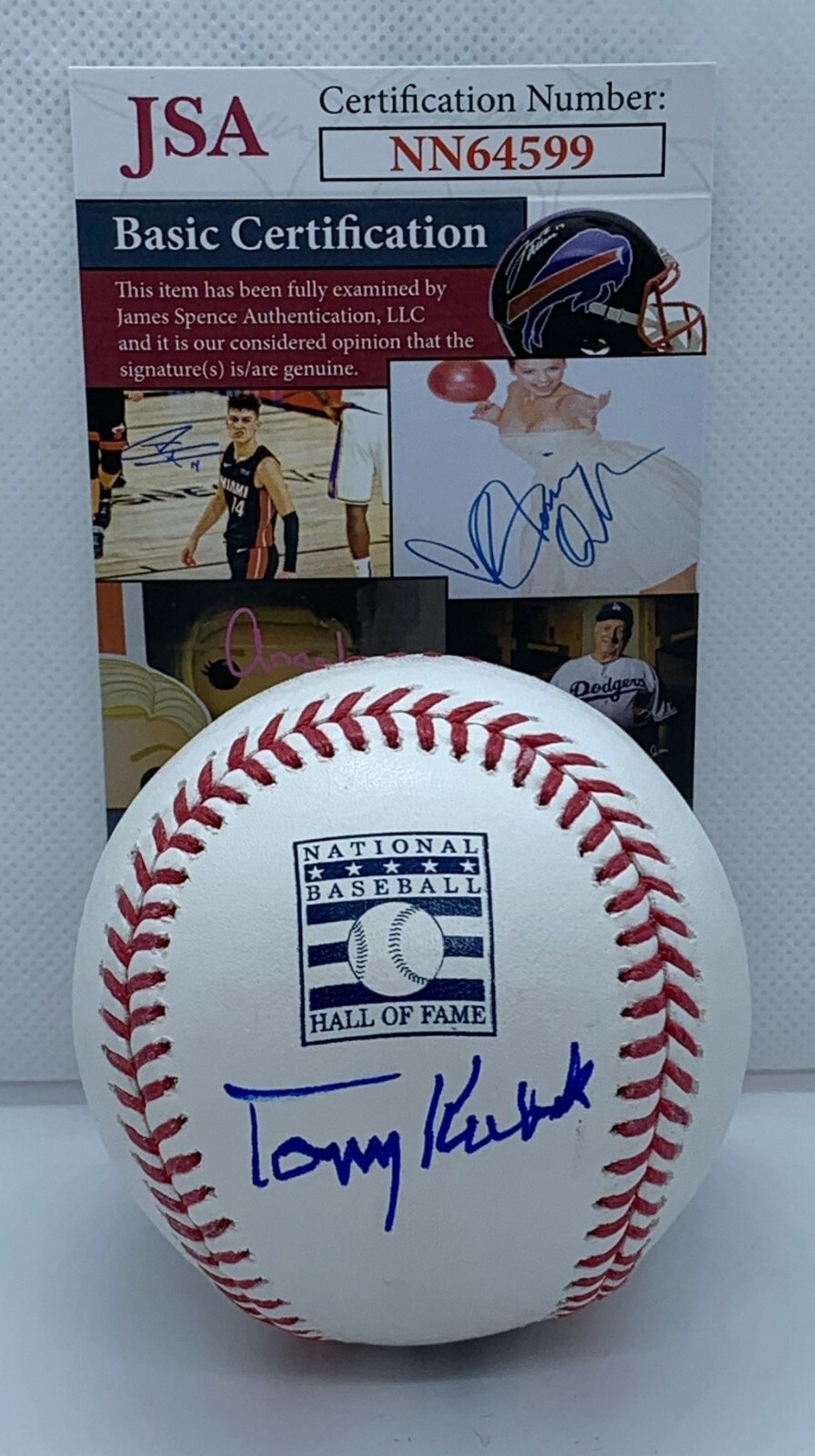 Tony Kubek New York Yankees signed HOF Logo Baseball Ball autographed JSA