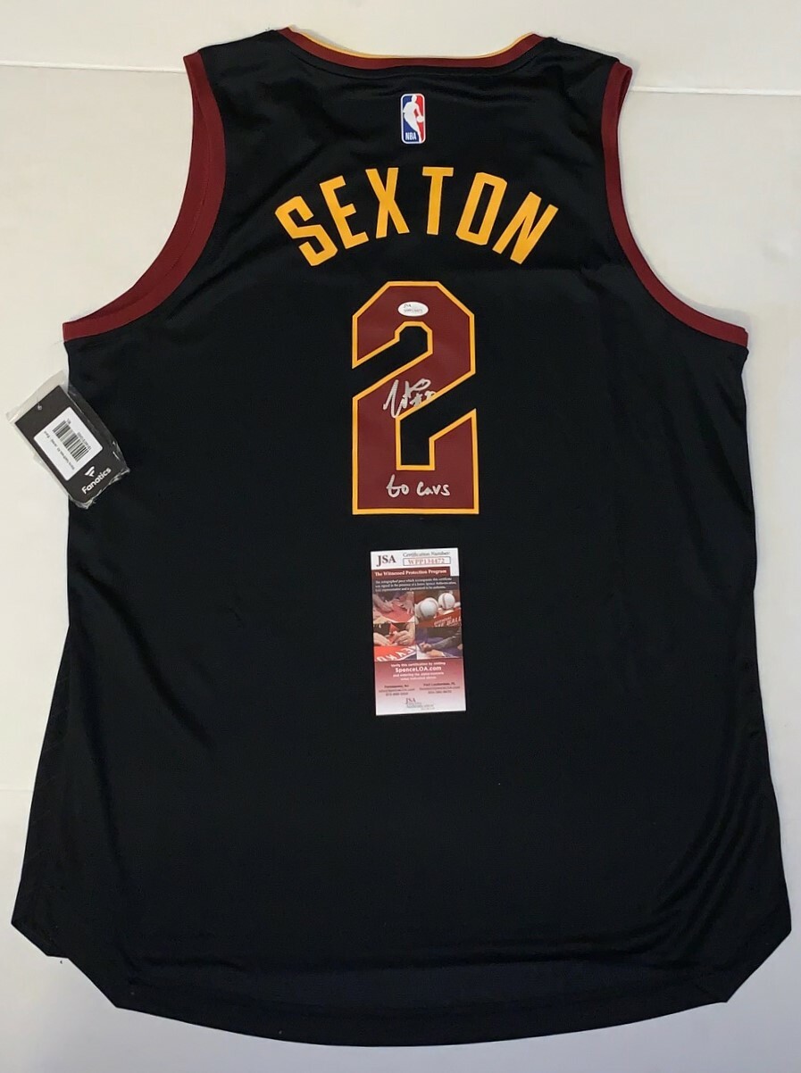 Collin Sexton signed Cleveland Cavs Fanatics Fast Break jersey JSA Witnessed