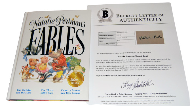 NATALIE PORTMAN signed autographed FABLES 1st EDITION BOOK BECKETT LOA A48493