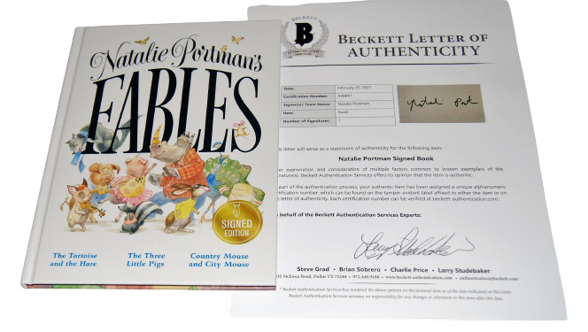 NATALIE PORTMAN signed autographed FABLES 1st EDITION BOOK BECKETT LOA A48491