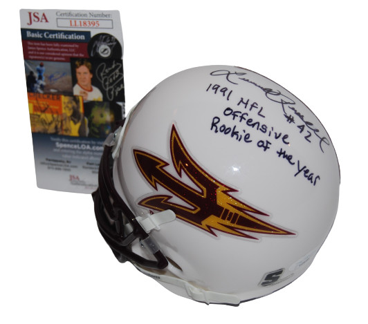 LEONARD RUSSELL signed ARIZONA STATE SUN DEVILS mini football helmet JSA LL18395