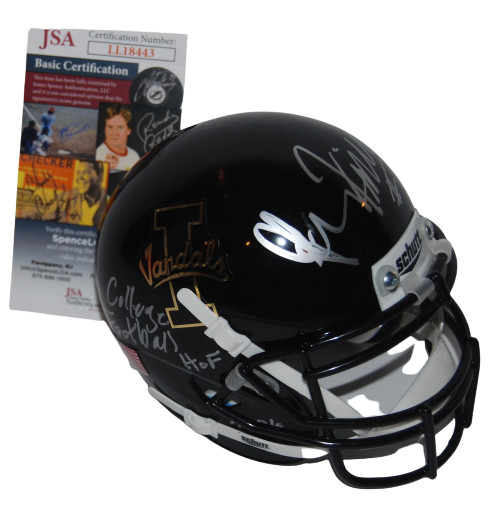 JOHN FRIESZ signed (IDAHO VANDALS) BIG SKY MVP mini football helmet JSA LL18443