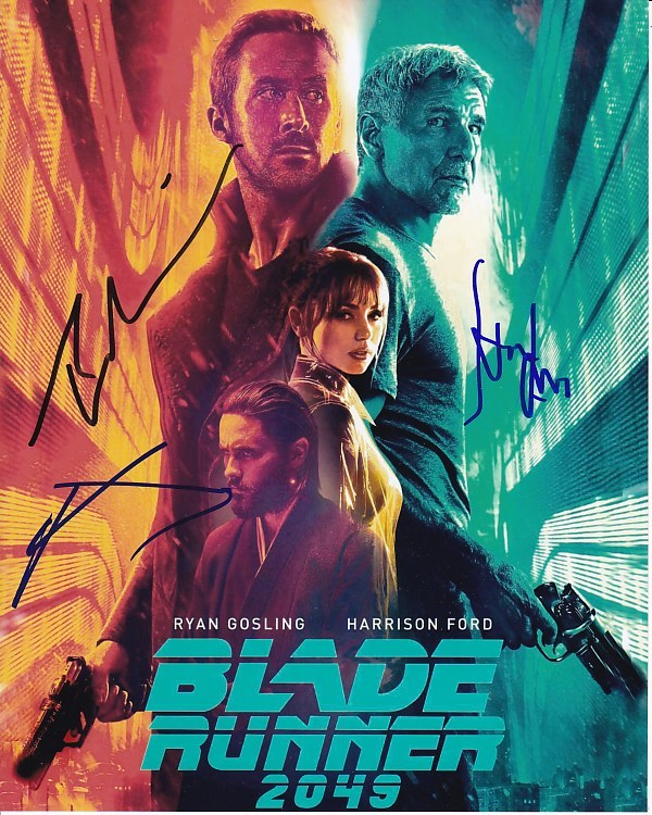 HARRISON FORD RYAN GOSLING & JARED LETO signed autograph BLADE RUNNER 2049 photo