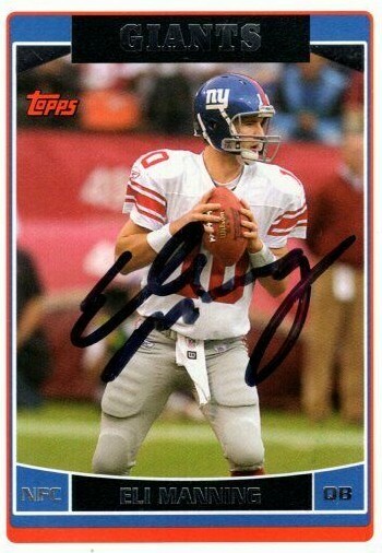 ELI MANNING signed autographed TOPPS NFL NEW YORK GIANTS trading sports card