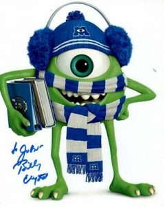 BILLY CRYSTAL AUTOGRAPHED SIGNED DISNEY MONSTERS UNIVERSITY PHOTOGRAPH – TO JOHN COLLECTIBLE MEMORABILIA