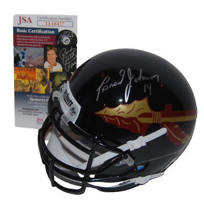 BRAD JOHNSON SIGNED (FLORIDA STATE SEMINOLES) MINI FOOTBALL HELMET JSA LL18427 COLLECTIBLE MEMORABILIA