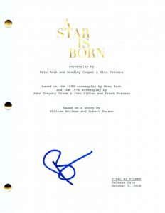 BRADLEY COOPER SIGNED AUTOGRAPH A STAR IS BORN FULL MOVIE SCRIPT – LADY GAGA COLLECTIBLE MEMORABILIA