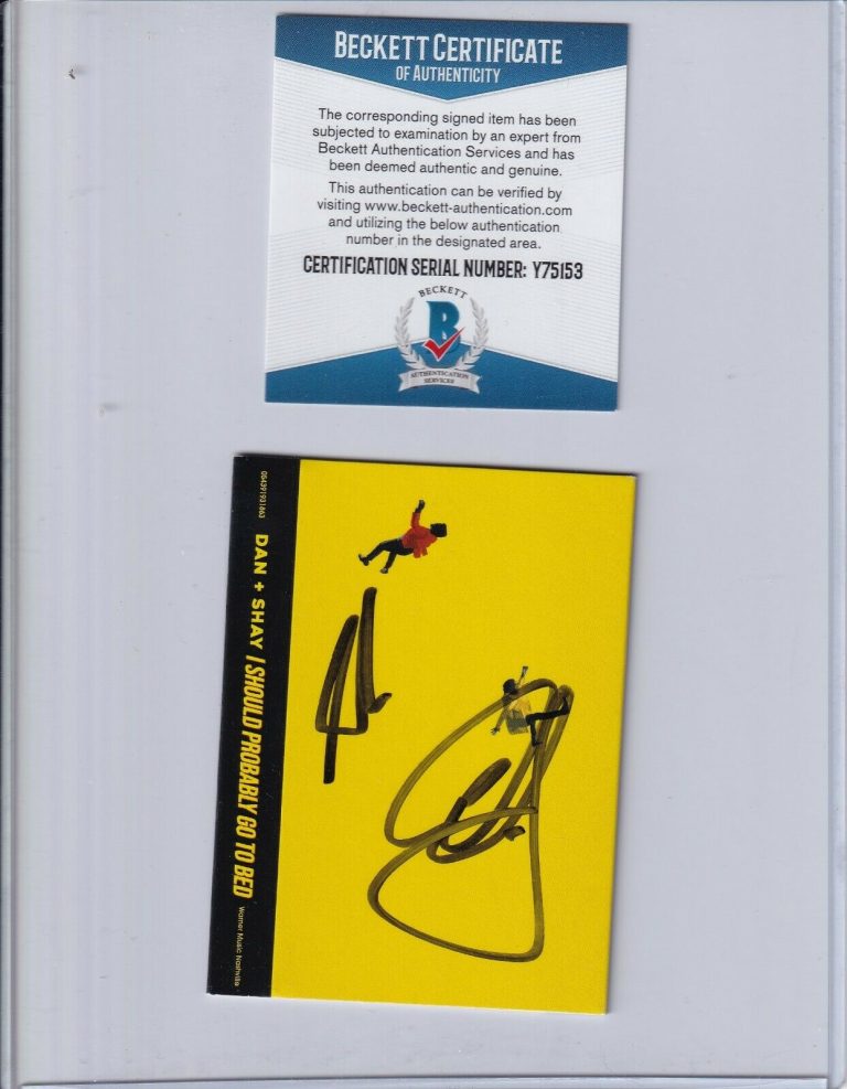 DAN + SHAY SIGNED “I SHOULD PROBABLY GO TO BED” AUTOGRAPHED CASSETTE BAS Y75153 COLLECTIBLE MEMORABILIA