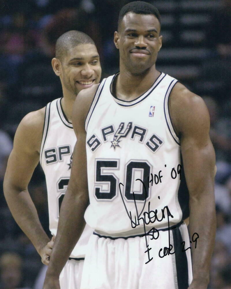 DAVID ROBINSON SIGNED AUTOGRAPH 8x10 PHOTO - THE ADMIRAL NAVY SAN ...